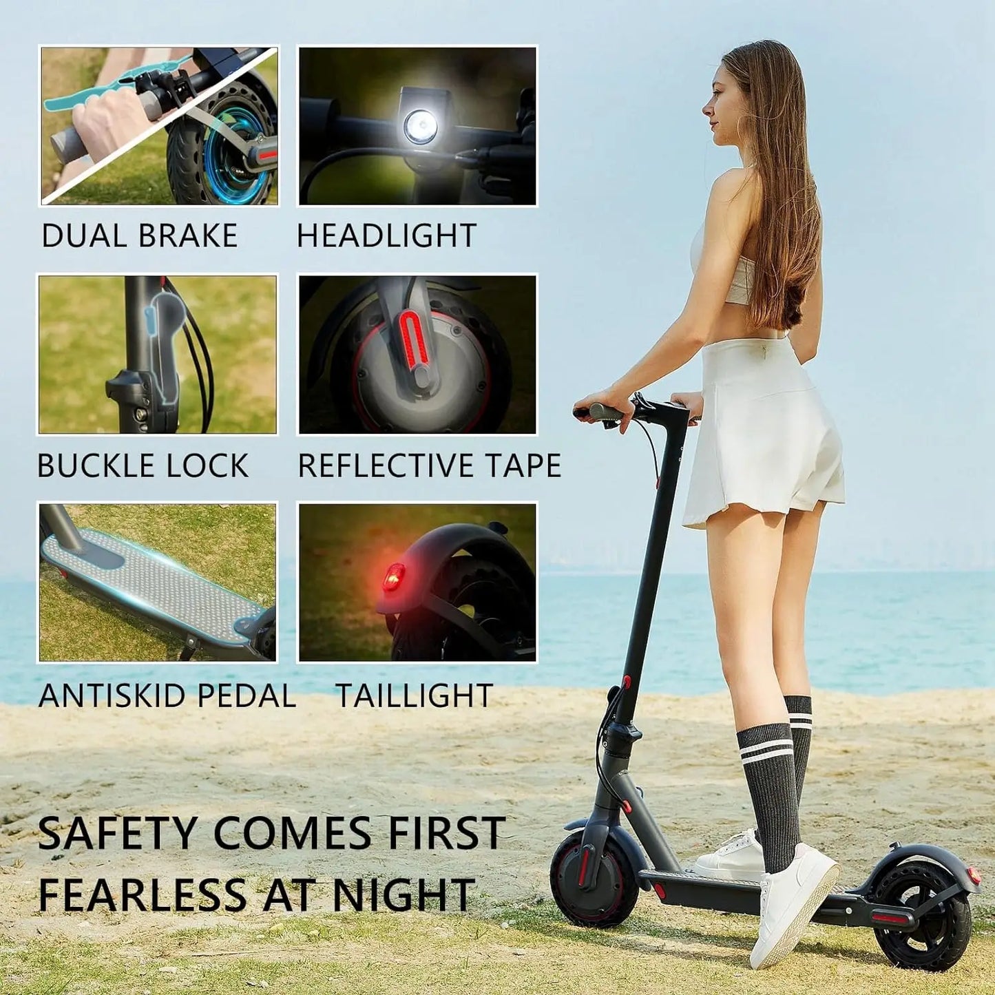 AOVOPRO G5.0 Foldable Electric Scooter – 350W Motor, 19 MPH, 16–21 Mile Range, 8.5" Tires