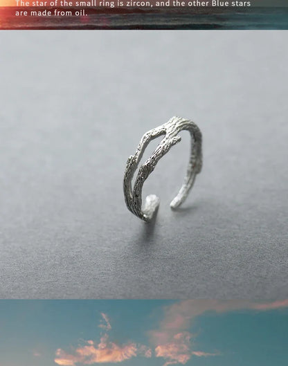 Thaya White Cherry Blossom Silver Rings s925 Silver Natural Pearl Shell Flower Rings for Women Elegant Ladies Jewelry For Couple