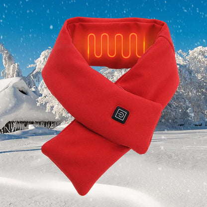 Electric Heating Scarf USB Charging Electric Heated Scarf Cold-Proof Heated Neck Scarf Washable for Climbing Hiking Cycling
