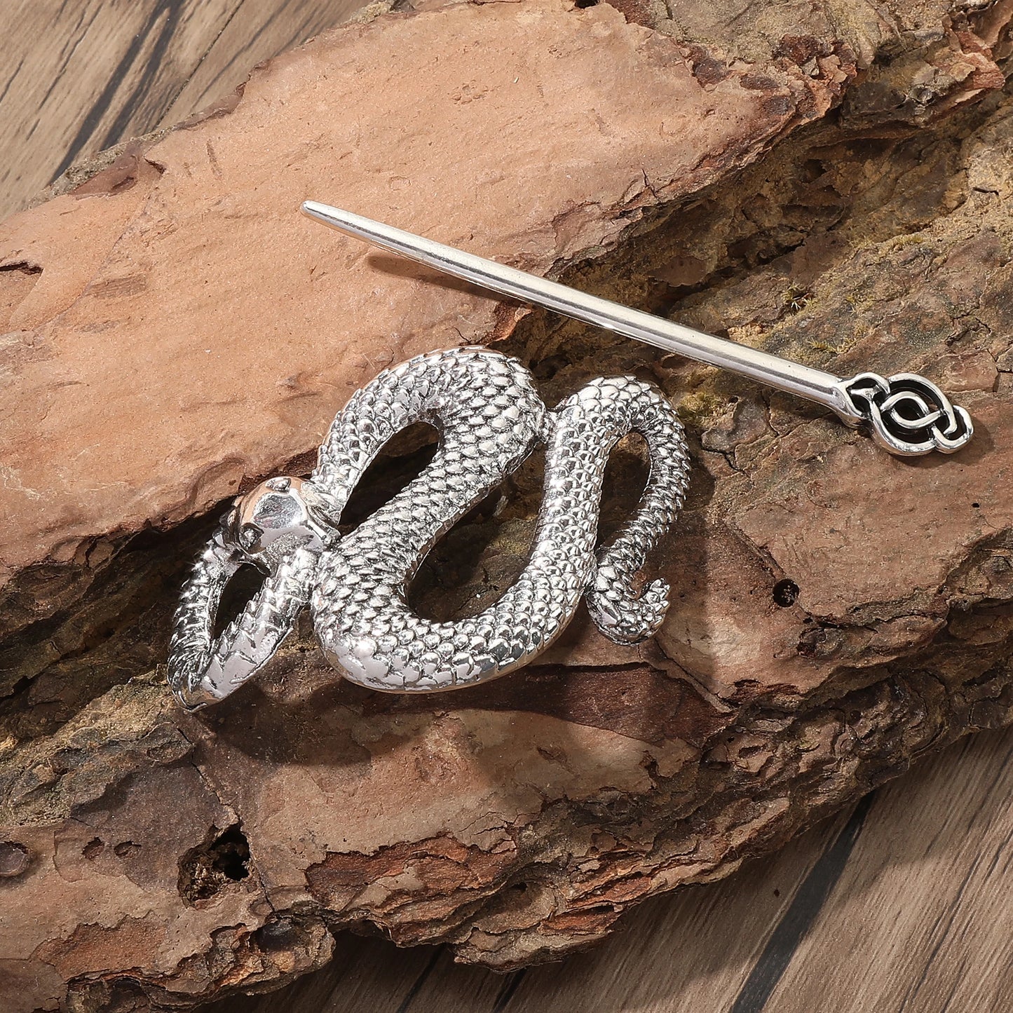 Viking Retro Python Hairpin Hair Accessories Celtic Knot Hair Stick Fashion Trendy Versatile Headwear Scandinavian Norwegian Style Accessories Party Accessories Valentine's Day Mother's Day Birthday Gift