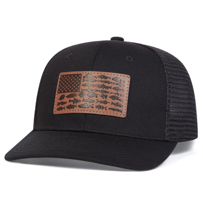 Unisex Fish Flag Baseball Cap | Mesh Trucker Hat, Adjustable, 4 Colors | Origin Zero