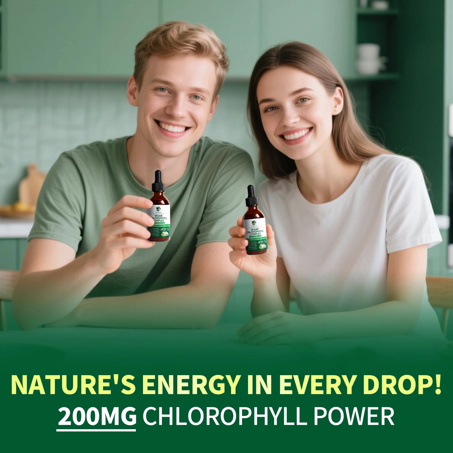 Chlorophyll Liquid Drops 30ml – Natural Internal Deodorant, Gut Health, Skin Clarity & Immune Support – Vegan, Sugar-Free