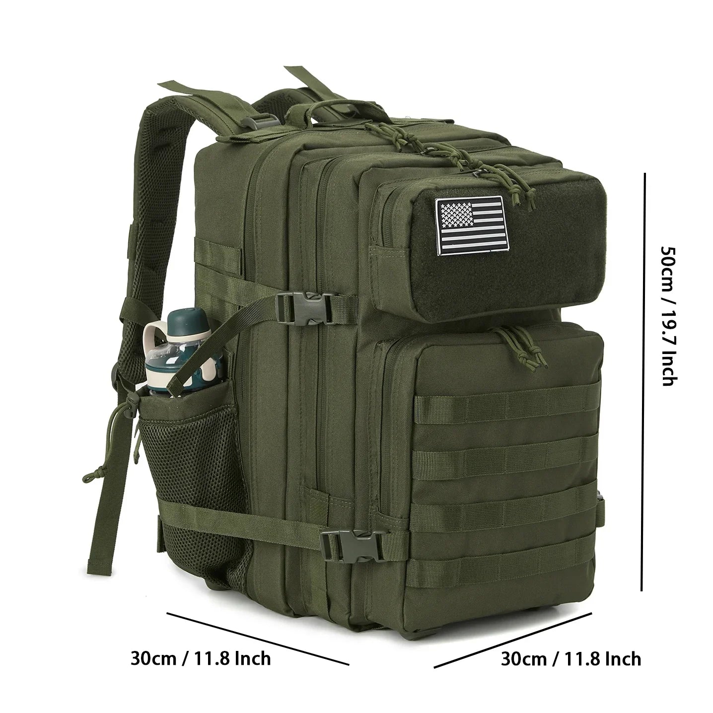 45L Tactical Backpack for Hiking, Camping & Travel | Men & Women | Bottle Holder | Origin Zero