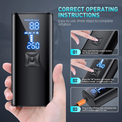 Portable Tire Inflator Air Compressor | 150PSI, 25000mAh, LED Light | Origin Zero