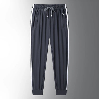 Men’s Ice Silk Jogger Pants – Lightweight Casual Sweatpants with Drawstring – Plus Size M–8XL, Loose Fit for Sports, Fitness & Everyday Wear