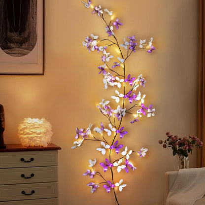LED Willow Vine And Butterfly Fairy Lights, 8 Modes, Powered by USB for Bedroom Decoration, Mother'S Day, Valentine'S Gifts