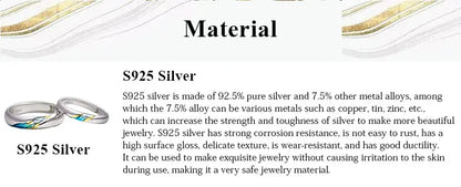 Thaya White Cherry Blossom Silver Rings s925 Silver Natural Pearl Shell Flower Rings for Women Elegant Ladies Jewelry For Couple