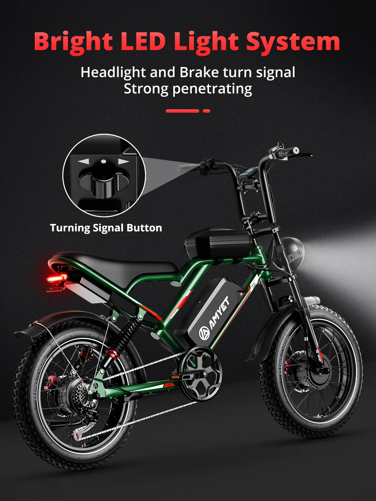 AMYET S8 2000W Dual Motor Electric Bike | 75+ Mile Range, Fat Tire Ebike | Origin Zero