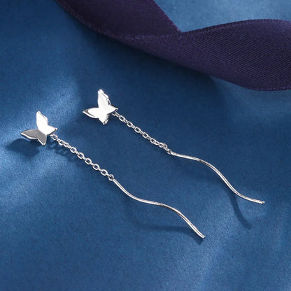 New Creative Long Chain Tassel Cube Dangle Earrings For Women Girls