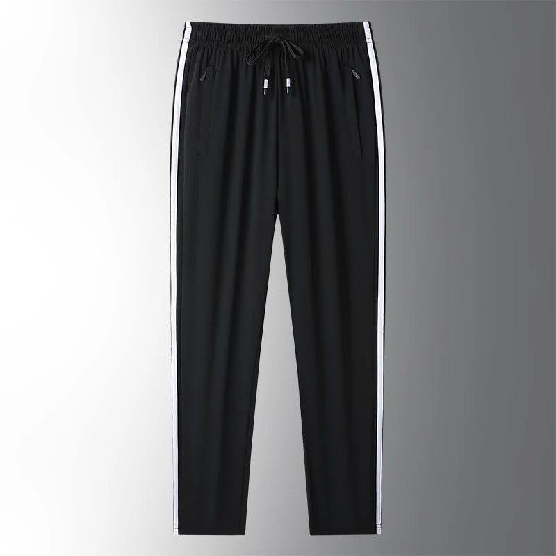 Men’s Ice Silk Jogger Pants – Lightweight Casual Sweatpants with Drawstring – Plus Size M–8XL, Loose Fit for Sports, Fitness & Everyday Wear
