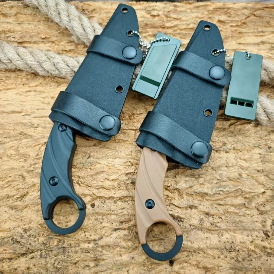 CUT Fixed Blade Knife 8Cr13Mov Blade Nylon Fiber Handle Suitable for Outdoor Camping Hiking Daily Emergency Carrying Men's Gifts