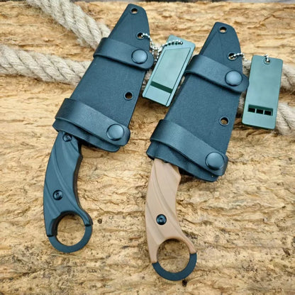 CUT Fixed Blade Knife 8Cr13Mov Blade Nylon Fiber Handle Suitable for Outdoor Camping Hiking Daily Emergency Carrying Men's Gifts