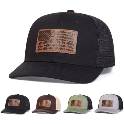 Unisex Fish Flag Baseball Cap | Mesh Trucker Hat, Adjustable, 4 Colors | Origin Zero