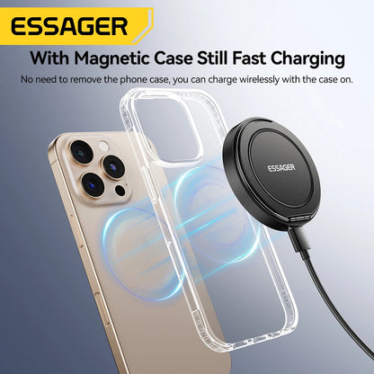 Essager 15W Magnetic Wireless Charger & Stand | MagSafe iPhone 16-12 | Origin Zero