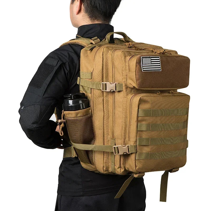 45L Tactical Backpack for Hiking, Camping & Travel | Men & Women | Bottle Holder | Origin Zero