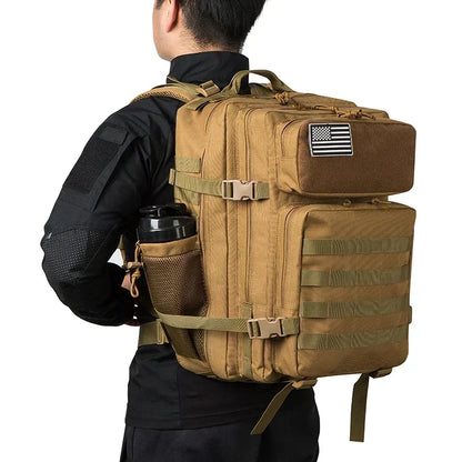 45L Tactical Backpack for Hiking, Camping & Travel | Men & Women | Bottle Holder | Origin Zero