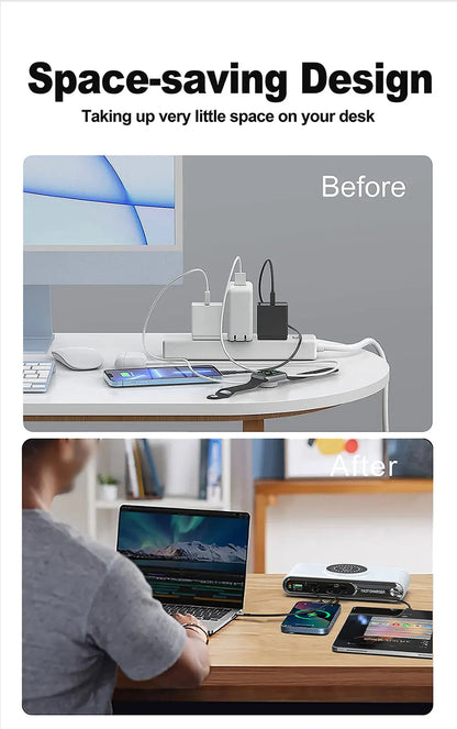 72W 4-Port Wireless Charger | PD+QC Fast Charge for iPhone, MacBook & More | Origin Zero