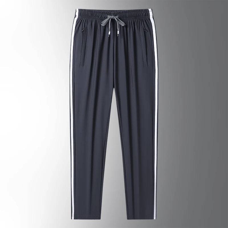 Men’s Ice Silk Jogger Pants – Lightweight Casual Sweatpants with Drawstring – Plus Size M–8XL, Loose Fit for Sports, Fitness & Everyday Wear