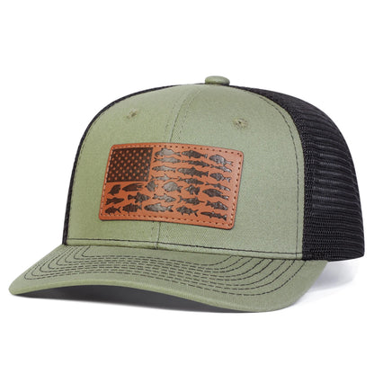 Unisex Fish Flag Baseball Cap | Mesh Trucker Hat, Adjustable, 4 Colors | Origin Zero