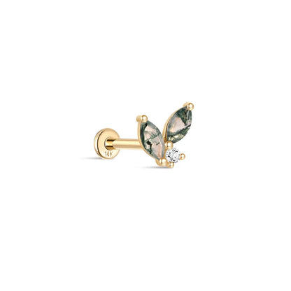 Aide Plata 100% Real 14K Solid Gold 5/6.5/8mm Length Stud Earring Simple Design Piercing Ear Bone Ear Studs DIY Vintage Jewelry