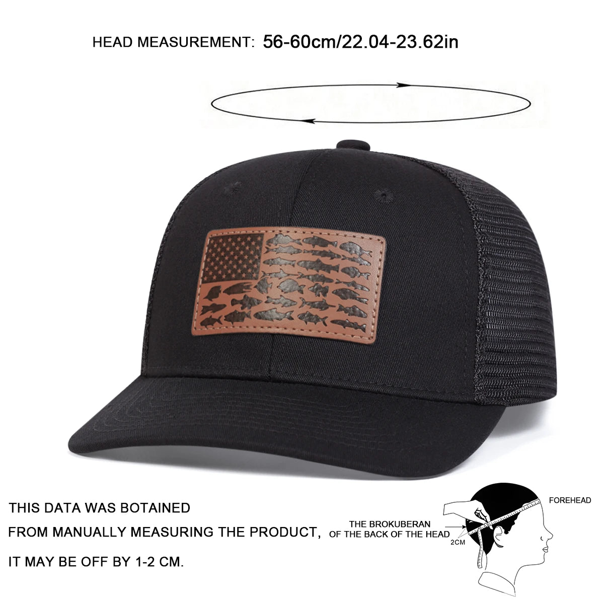 Unisex Fish Flag Baseball Cap | Mesh Trucker Hat, Adjustable, 4 Colors | Origin Zero