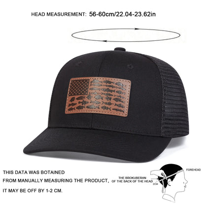 Unisex Fish Flag Baseball Cap | Mesh Trucker Hat, Adjustable, 4 Colors | Origin Zero