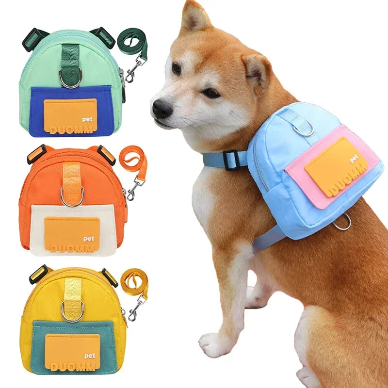 Dog Harness & Leash Set with Treat Pouch – Breathable No-Pull Puppy Harness for Small Dogs – Outdoor Training & Walking Kit