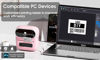 Phomemo Label Printer M220 Label Maker Mini Barcode Label Printer Wireless Portable Sticker Label Maker Machine for Address