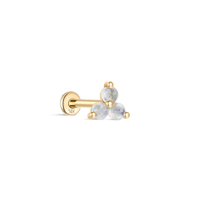 Aide Plata 100% Real 14K Solid Gold 5/6.5/8mm Length Stud Earring Simple Design Piercing Ear Bone Ear Studs DIY Vintage Jewelry