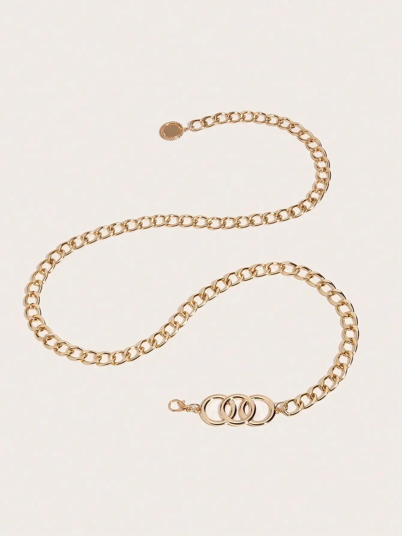 Hershine 1-Piece Women's Fashionable Hollow-Out Circle Waist Chain, Elegant and Sexy Accessory for Party Dresses, Spring, Summer
