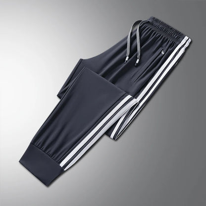 Men’s Ice Silk Jogger Pants – Lightweight Casual Sweatpants with Drawstring – Plus Size M–8XL, Loose Fit for Sports, Fitness & Everyday Wear