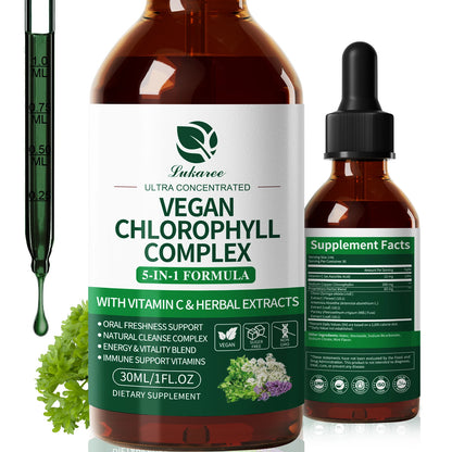 Chlorophyll Liquid Drops 30ml – Natural Internal Deodorant, Gut Health, Skin Clarity & Immune Support – Vegan, Sugar-Free