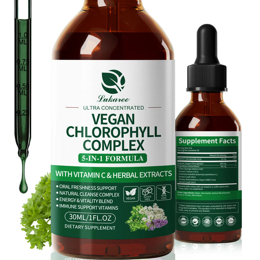 Chlorophyll Liquid Drops 30ml – Natural Internal Deodorant, Gut Health, Skin Clarity & Immune Support – Vegan, Sugar-Free