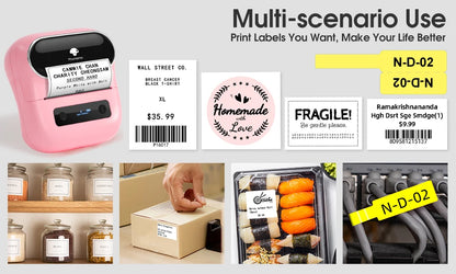 Phomemo Label Printer M220 Label Maker Mini Barcode Label Printer Wireless Portable Sticker Label Maker Machine for Address