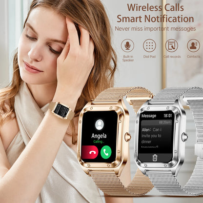 Women Smart Watch (Answer/Make Call) for iPhone/Android, Fitness Tracker/100+Sports Modes/200+Watch Faces/1.59" Screen, Ideal Gift