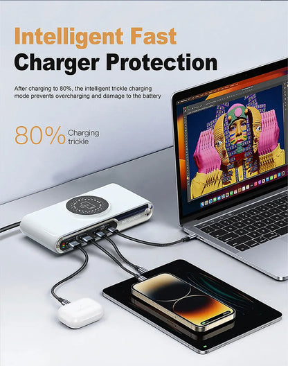 72W 4-Port Wireless Charger | PD+QC Fast Charge for iPhone, MacBook & More | Origin Zero