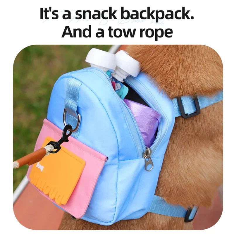 Dog Harness & Leash Set with Treat Pouch – Breathable No-Pull Puppy Harness for Small Dogs – Outdoor Training & Walking Kit