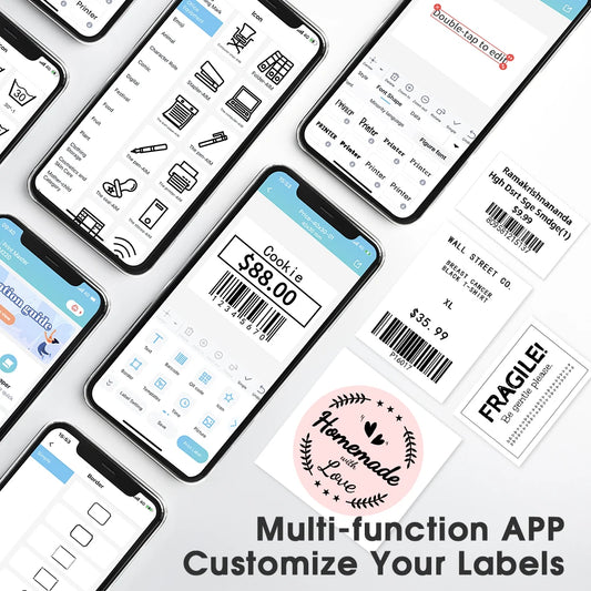 Phomemo Label Printer M220 Label Maker Mini Barcode Label Printer Wireless Portable Sticker Label Maker Machine for Address