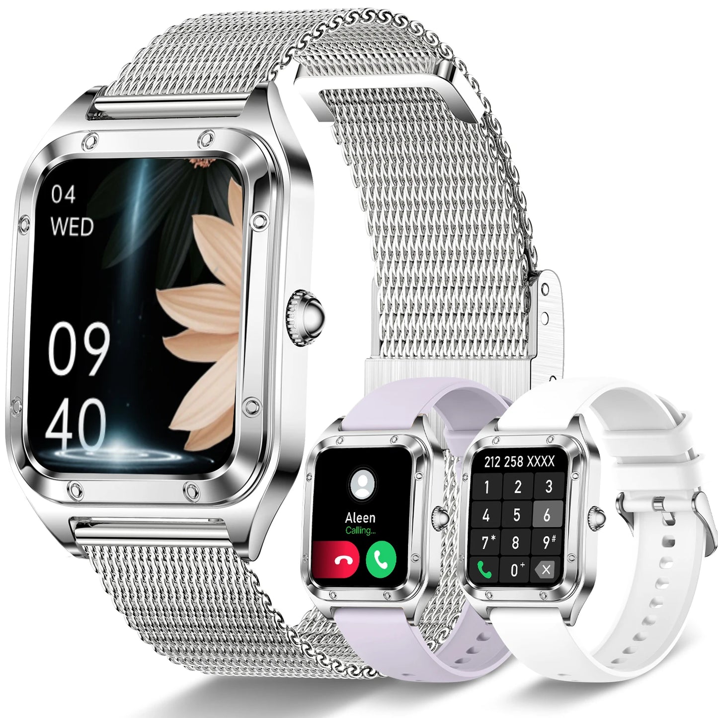 Women Smart Watch (Answer/Make Call) for iPhone/Android, Fitness Tracker/100+Sports Modes/200+Watch Faces/1.59" Screen, Ideal Gift