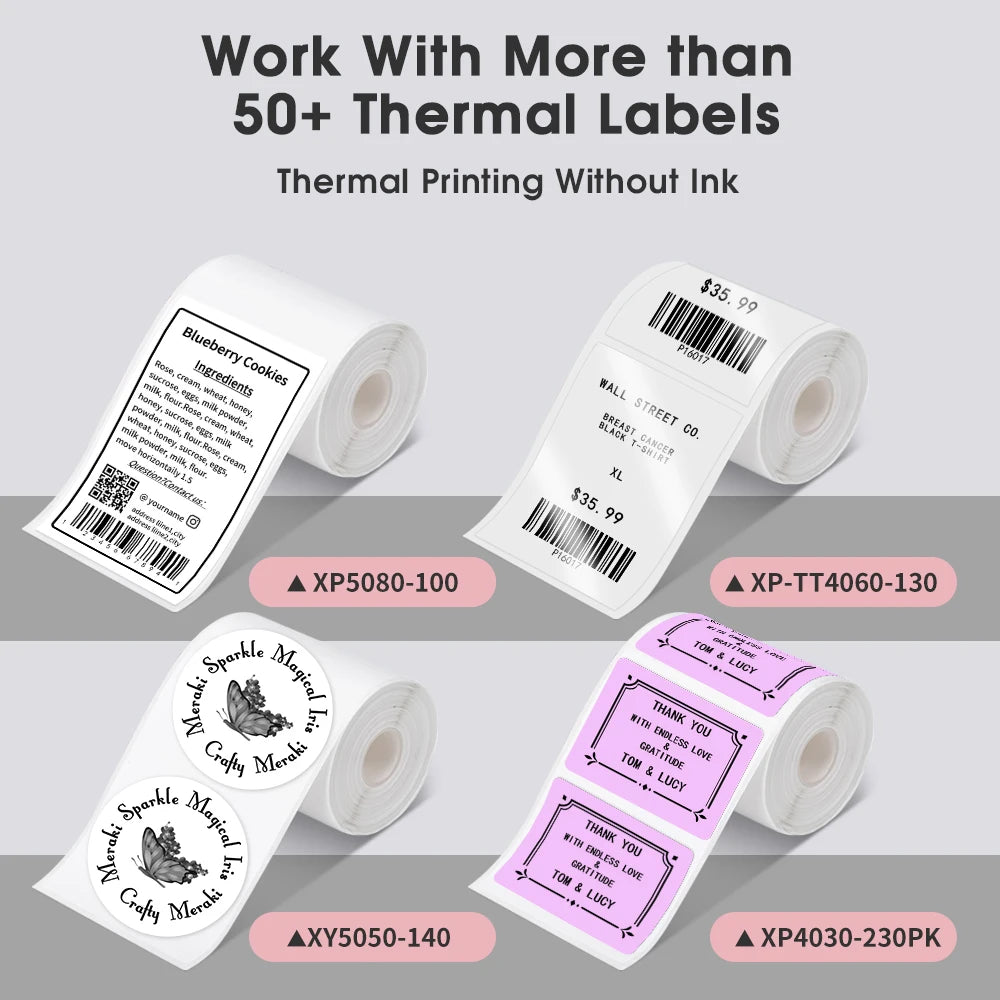 Phomemo Label Printer M220 Label Maker Mini Barcode Label Printer Wireless Portable Sticker Label Maker Machine for Address