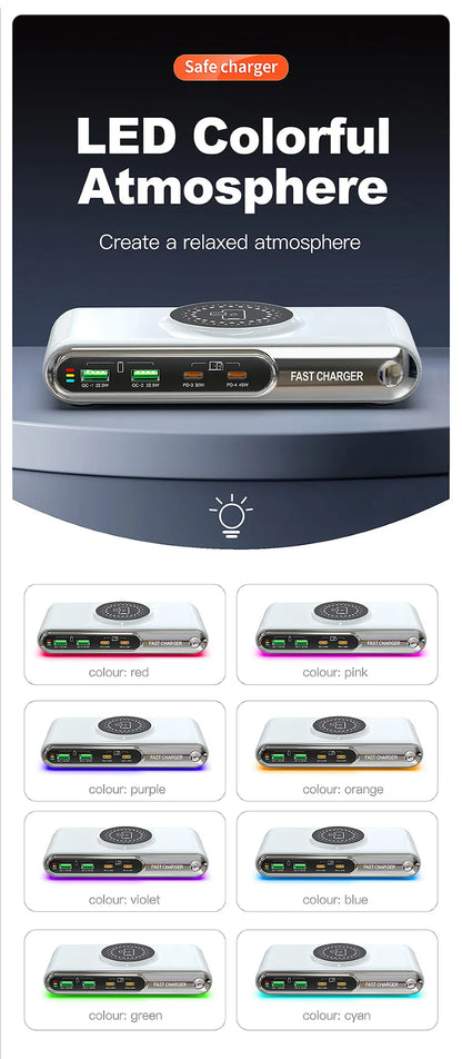 72W 4-Port Wireless Charger | PD+QC Fast Charge for iPhone, MacBook & More | Origin Zero