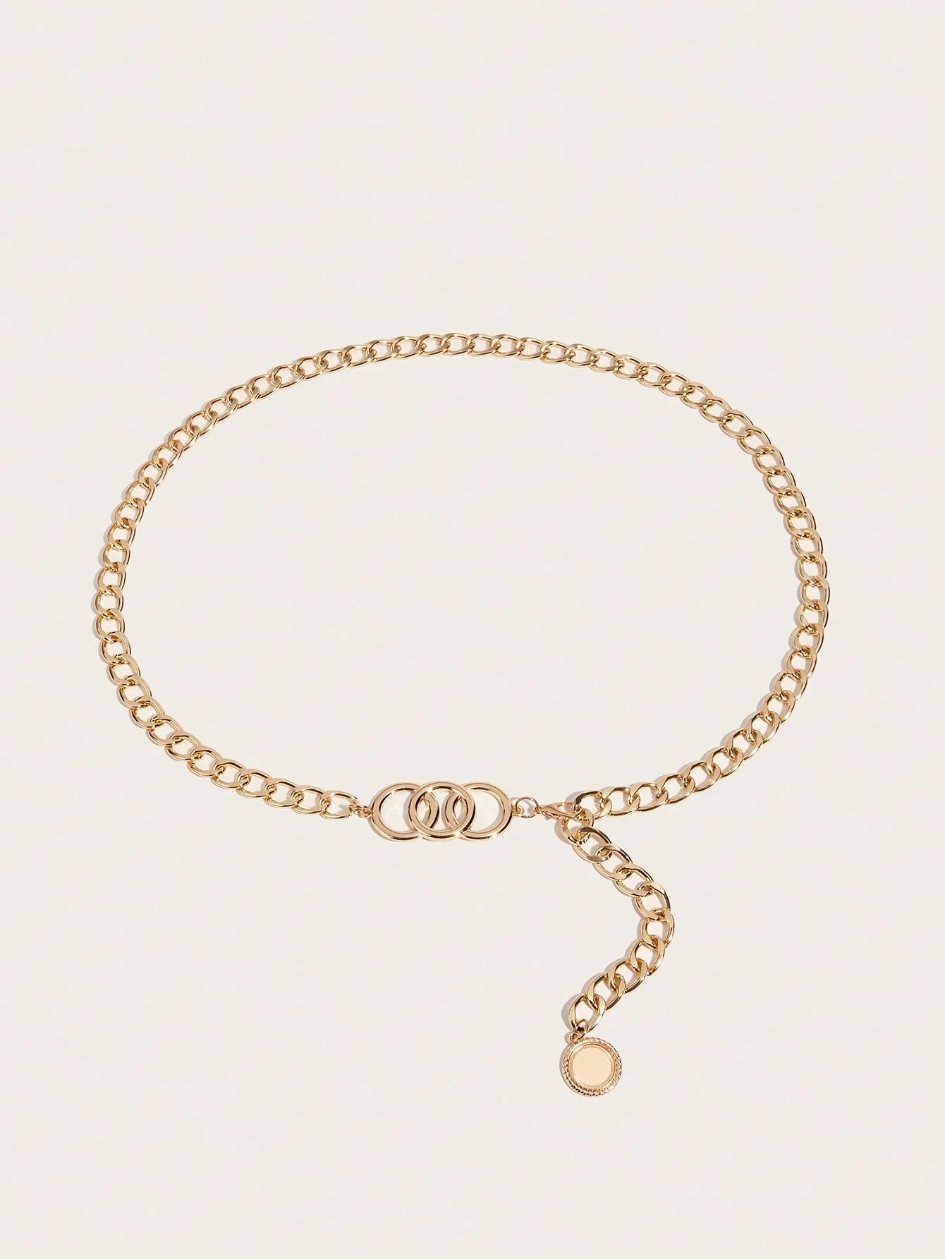 Hershine 1-Piece Women's Fashionable Hollow-Out Circle Waist Chain, Elegant and Sexy Accessory for Party Dresses, Spring, Summer