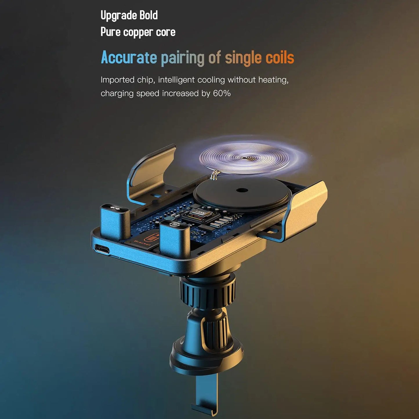 Wireless Phone Charger for Car 15W Fast Charging Air Vent Phone Holders