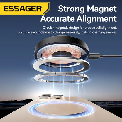 Essager 15W Magnetic Wireless Charger & Stand | MagSafe iPhone 16-12 | Origin Zero