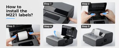 Phomemo Label and Upgrade Portable Label Maker M221 Barcode Label Printer Bluetooth Thermal Inkless Label Maker Support Phone&PC