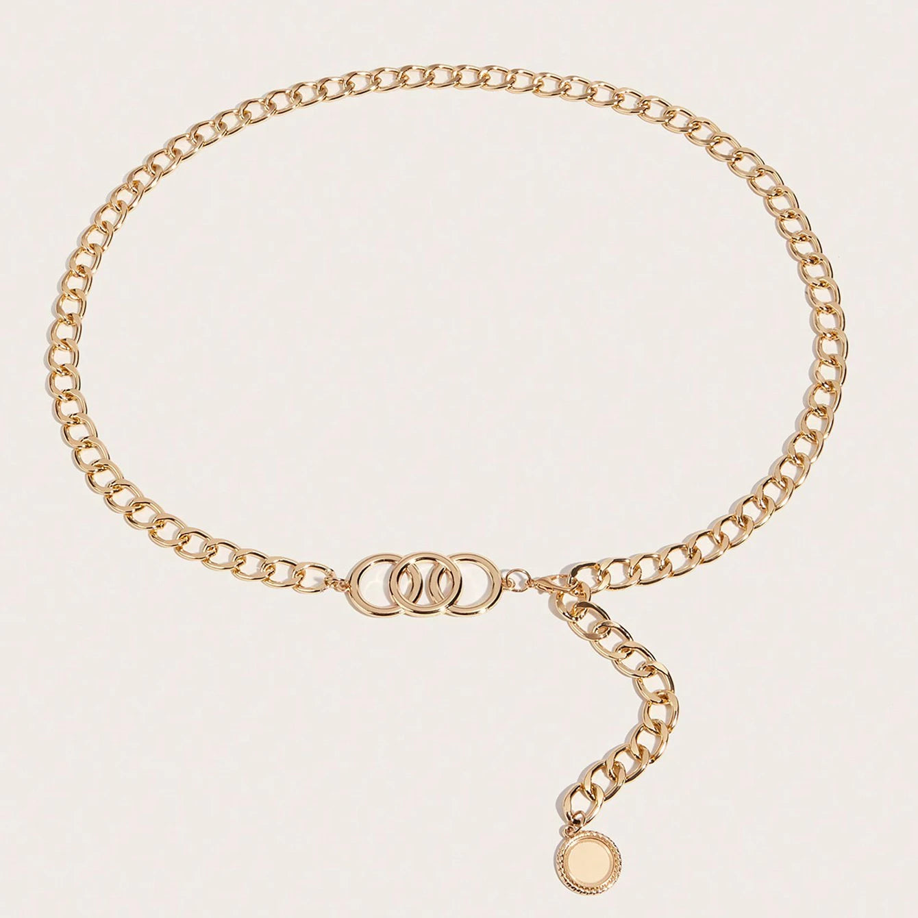 Hershine 1-Piece Women's Fashionable Hollow-Out Circle Waist Chain, Elegant and Sexy Accessory for Party Dresses, Spring, Summer