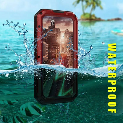 For iPhone 15 14 13 12 11 Pro Max XS XR 8 7 Plus SE3 IP68 Waterproof Rugged Metal Armor Case Shockproof Cover Screen Protector
