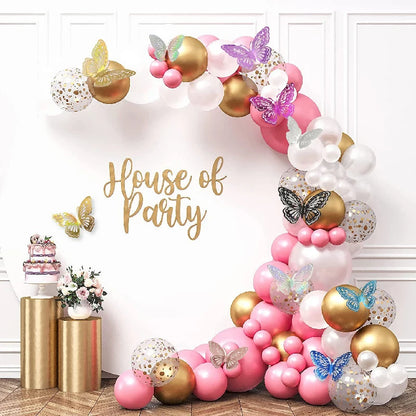 12Pcs 3D Hollow Butterfly Wall Decal Mirror Wall Stickers For Kids Room Home Wall Decoration Fridge Sticker Wedding Party