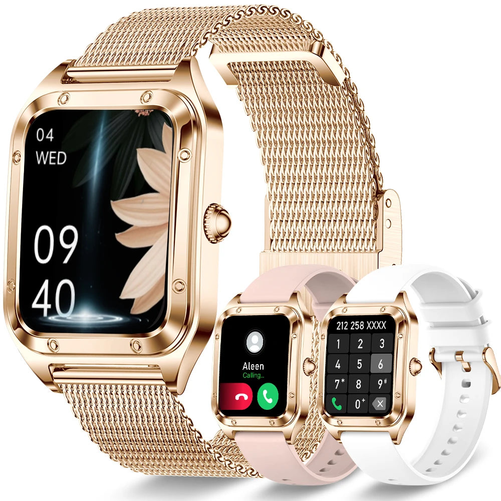 Women Smart Watch (Answer/Make Call) for iPhone/Android, Fitness Tracker/100+Sports Modes/200+Watch Faces/1.59" Screen, Ideal Gift