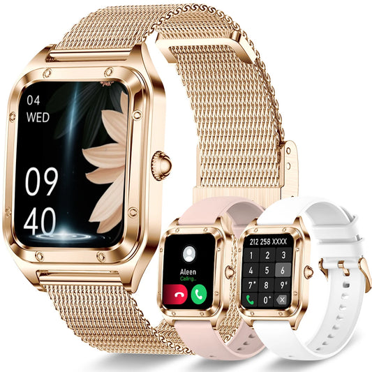 Women Smart Watch (Answer/Make Call) for iPhone/Android, Fitness Tracker/100+Sports Modes/200+Watch Faces/1.59" Screen, Ideal Gift